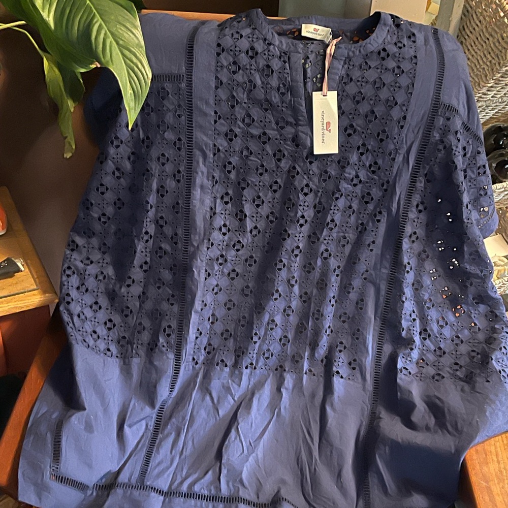 Vineyard Vines Navy Blue Swim Coverup